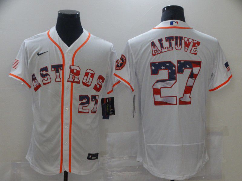 Men Houston Astros #27 Altuve White USA Flag Limited Edition Elite Nike 2021 MLB Jersey->youth mlb jersey->Youth Jersey